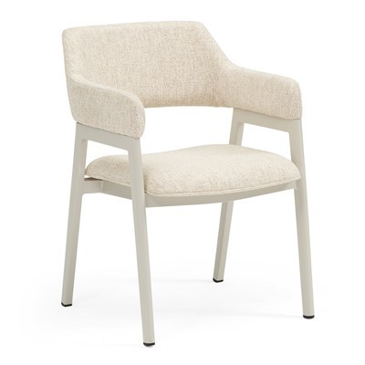 Polstrede kaféstoler i aluminium